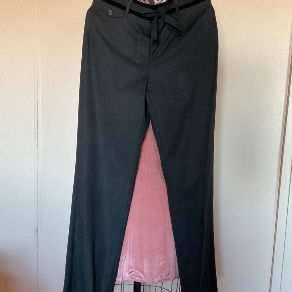 Prada Black Pinstripe Pants Sz38 - Picture 5 of 6